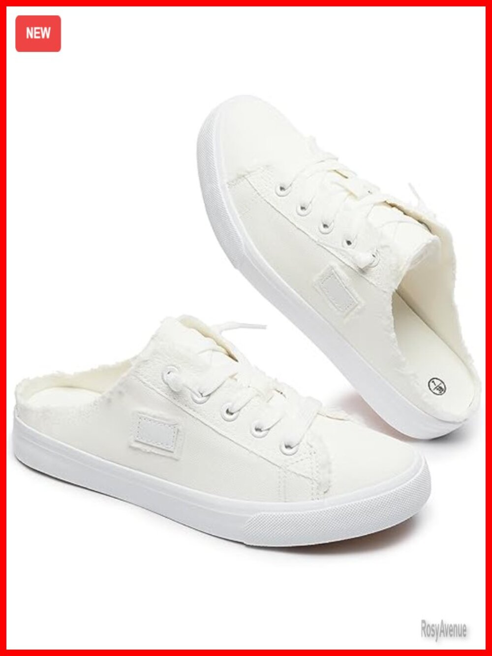 Women's Slip On Canvas Mules Loafers Breathable Comfortable